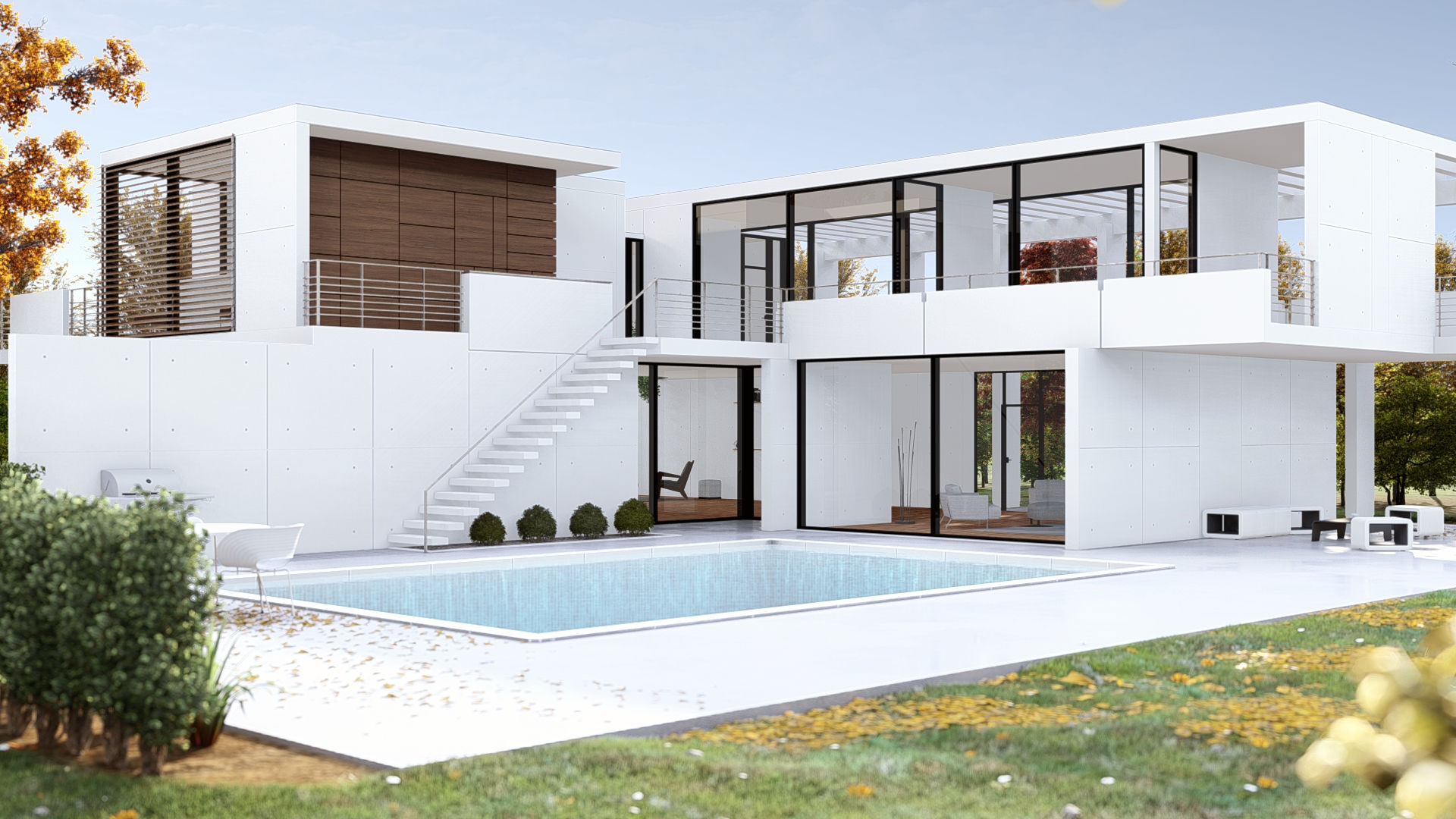 Render villa moderna