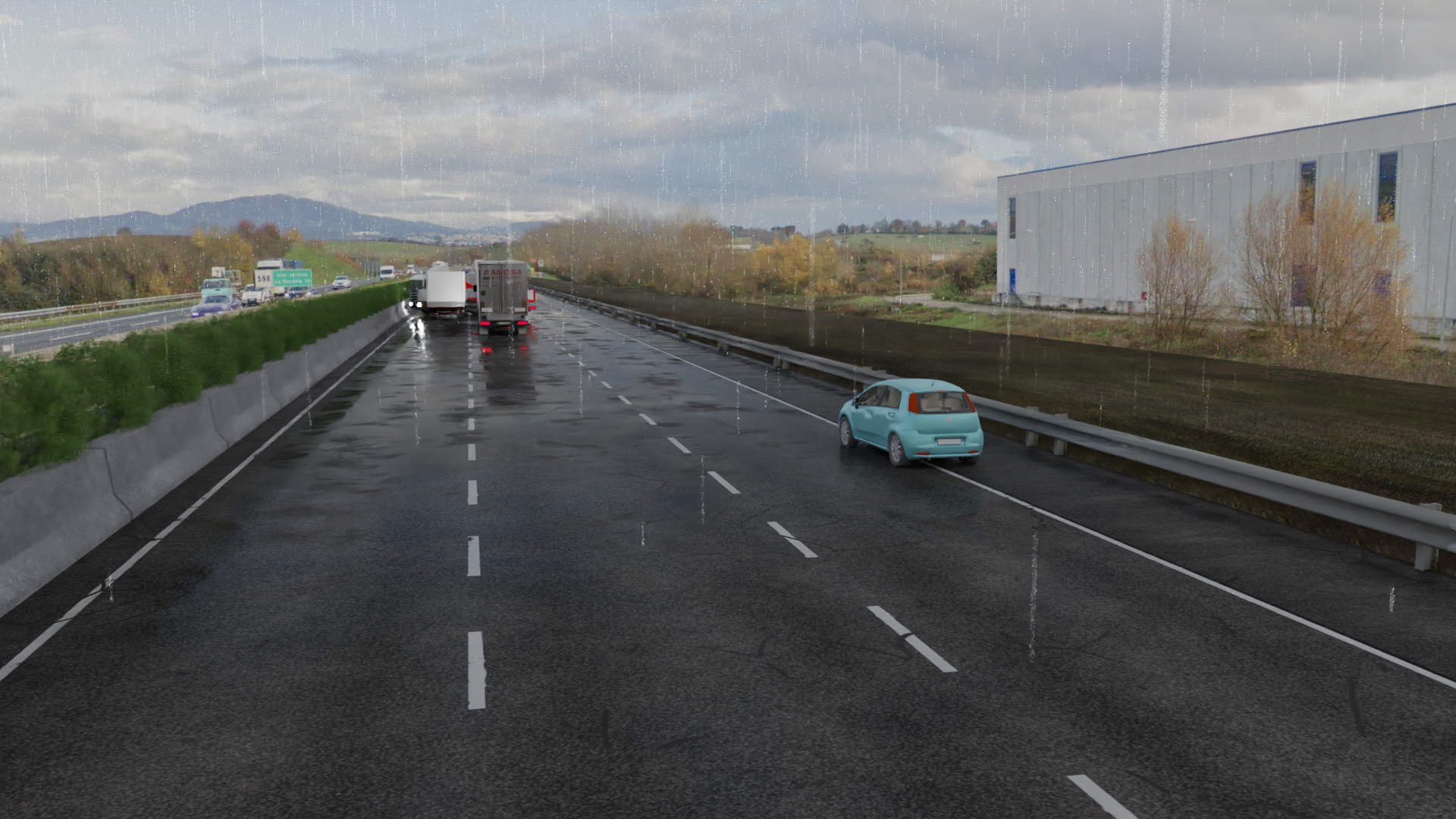 Ricostruzione sinistro pioggia